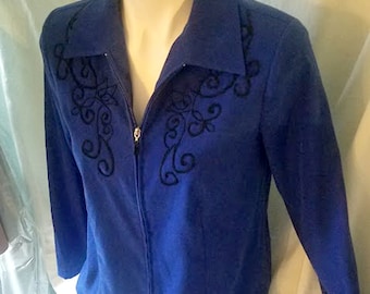 Vintage 90's Light-Weight Ultra-Suede Cotton Jacket
