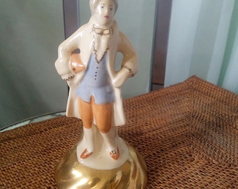 Antique Ceramic Figurine Lamp Fixture
