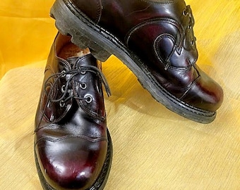 John Fluevog Original Angels Burgundy Leather Swirl Oxford Shoes