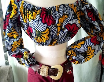 Handmade African Print Crop Top Festival Ready