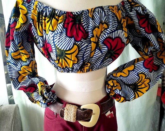 Handmade African Print Crop Top Festival Ready