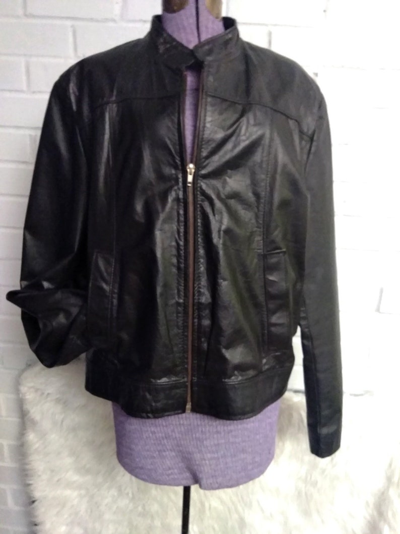 Vintage 90/'s Jean Pierre Men/'s Leather Jacket