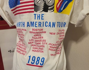 Original 1989 Rolling Stones Steel Wheels The North American Tour Vintage Tee-Never Worn!