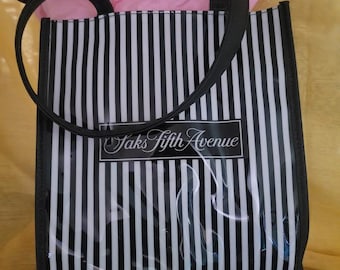 Saks fifth Avenue Vinyl Tote/Gift Bag