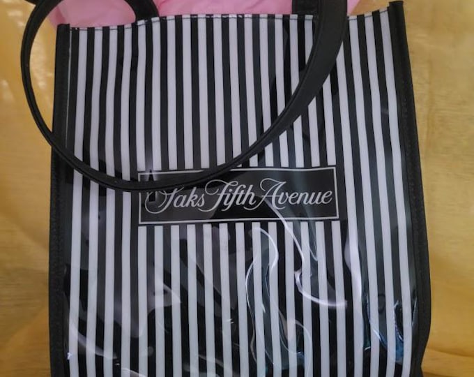 Saks fifth Avenue Vinyl Tote/Gift Bag