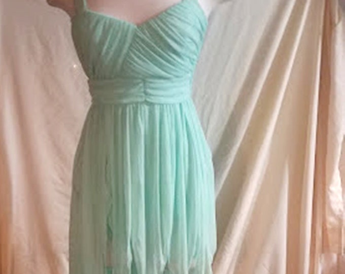 Vintage 80's Pastel Party Dress in Hot Grecian Style