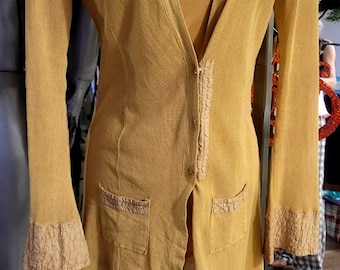 Vintage Australian Boho Gypsy Jacket 100% Cotton