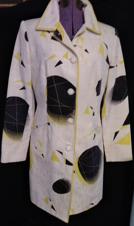 Rare  Abstract Vintage 90's Alberto Makali Dress … - image 1