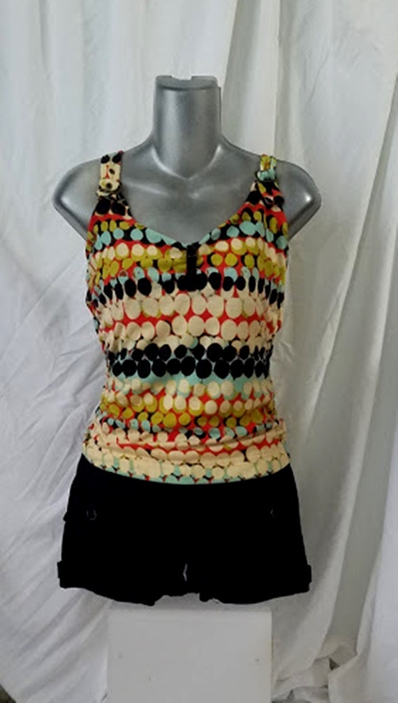 Y2K Adidas One Piece Swimsuit, Geometric One Piece Gem