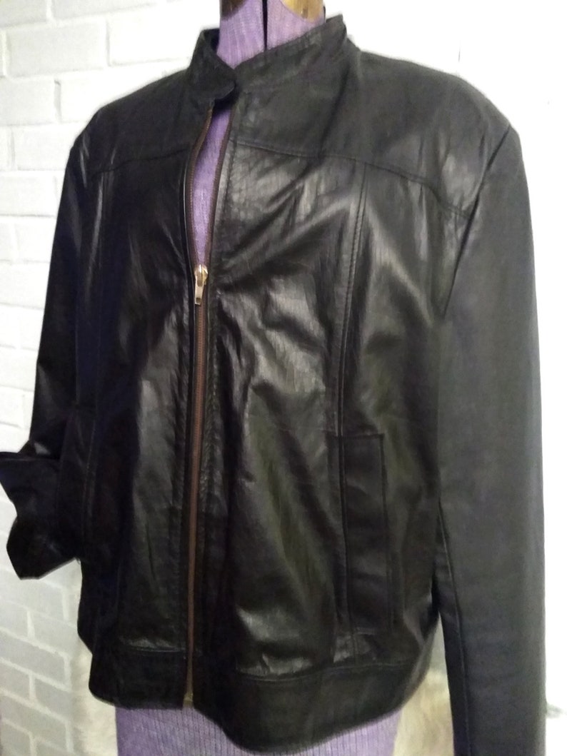 Vintage 90/'s Jean Pierre Men/'s Leather Jacket