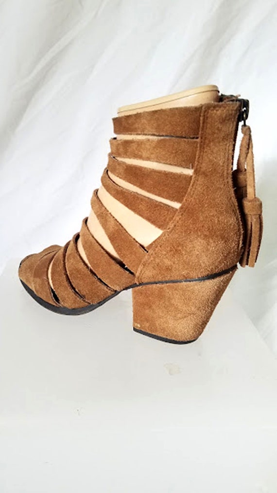 Back zip booties sale