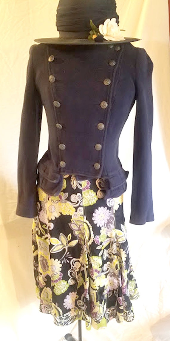 Vintage Silk Floral Panel Skirt - image 2