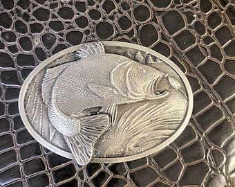 1977 Bergamot Brass Works Fisherman Belt Buckle