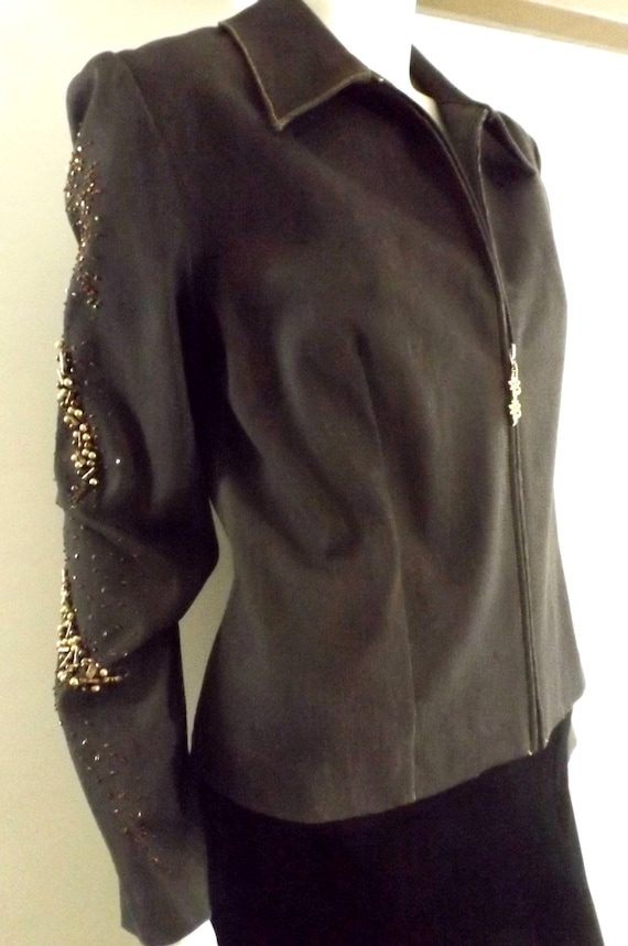 Vintage 90's Joseph Ribkoff Jeweled Jacket - image 1