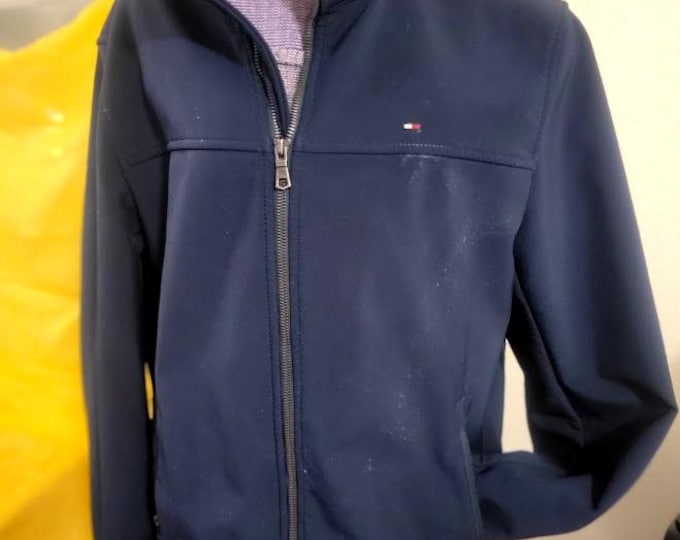 Tommy Hilfiger Vintage Navy Blue Golf Style Jacket Made in Vietnam