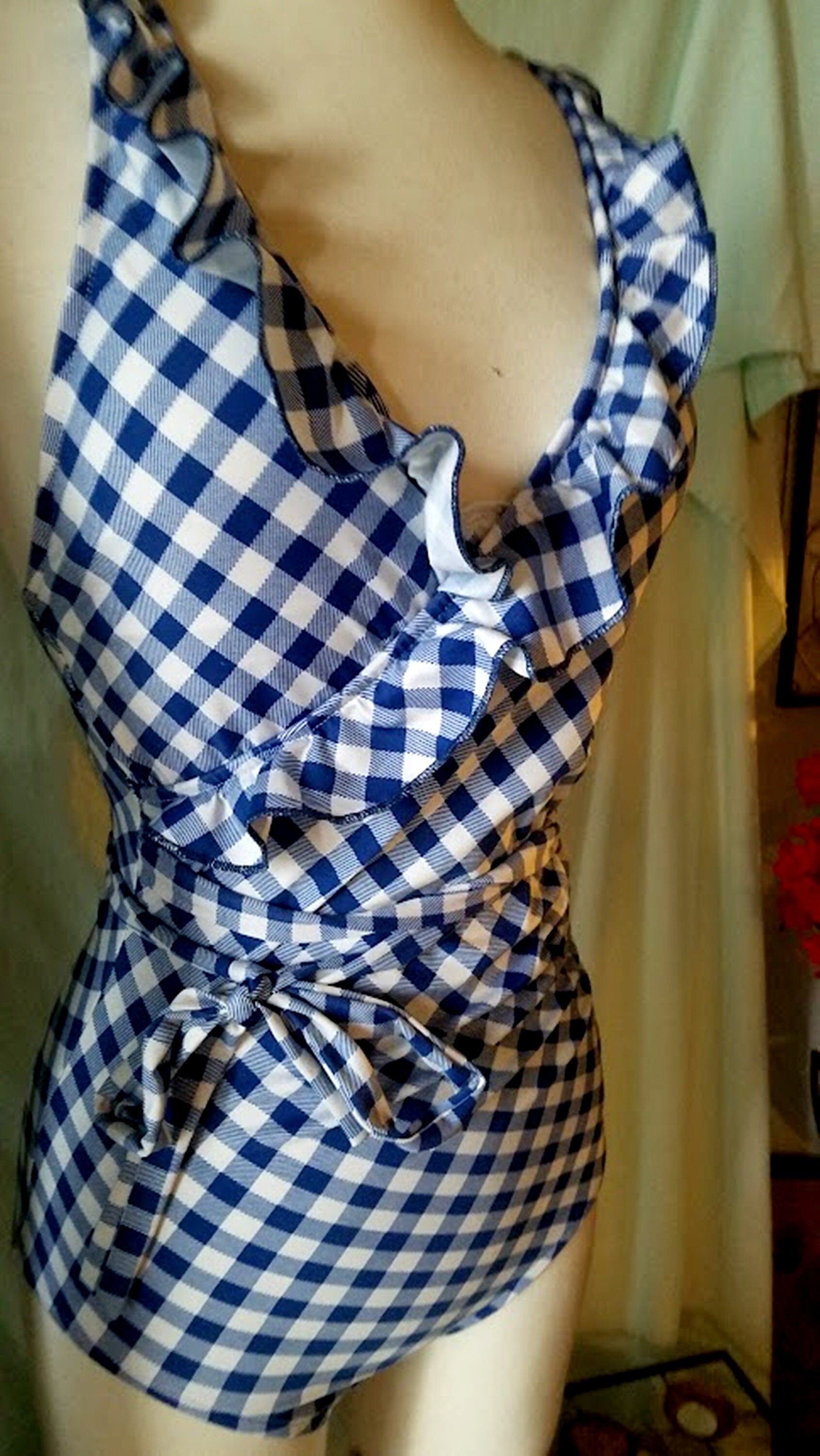 Checkered Swimsuit - Etsy