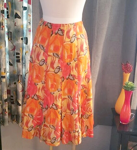 90s Light-weight Cotton Panel Skirt - image 2