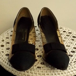 Black Aldens Vintage Bow Pumps image 2