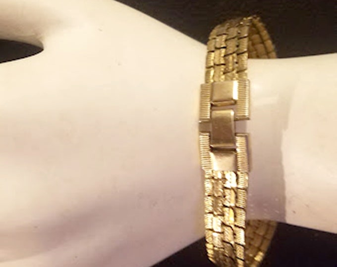 Vintage Egyptian Style Gold Bracelet