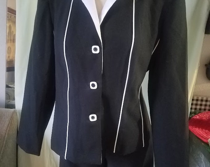 Vintage 80's SPAGO Mod Black & White Light-Weight Jacket