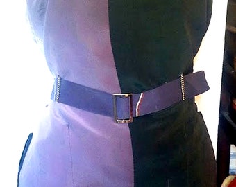 Rare MOD Purple Silk Belted Romper- Shorts