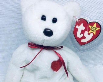 Retired Super Valentino Beanie Baby with many tag Mistakes