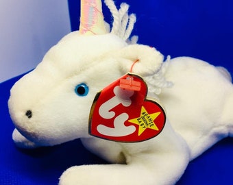 Retired! TY Beanie Baby Mystic Unicorn with Tag Mistakes