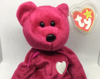 Retired! TY Beanie Baby Valentina with Tag Mistakes and Hologram tush tag