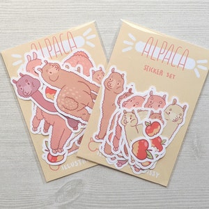 Alpaca Stickers - Farm Sticker Set - Cute Alpaca Stickers - Cute Animal Sticker -