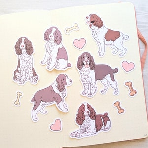 Cartoon English Springer Spaniel Stickers