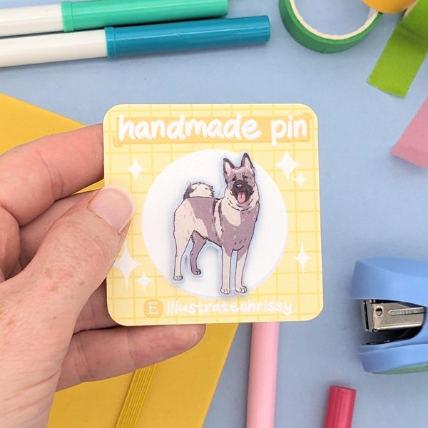 Norwegian Elkhound Pin