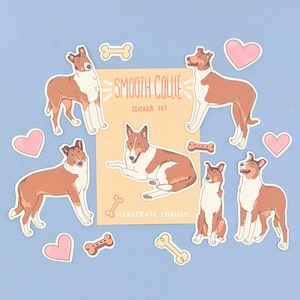 Sable Collie Sticker Set - Smooth Collie Stickers - Dog Stickers