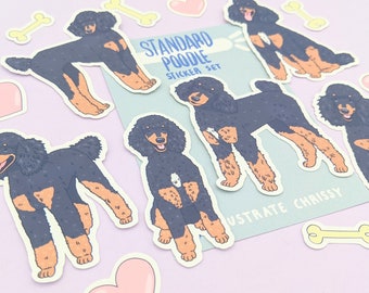 Phantom Standard Poodle Stickers