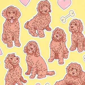 Apricot Cockapoo Stickers - Cute Dog Stickers - Cocker Spaniel - Poodle ...