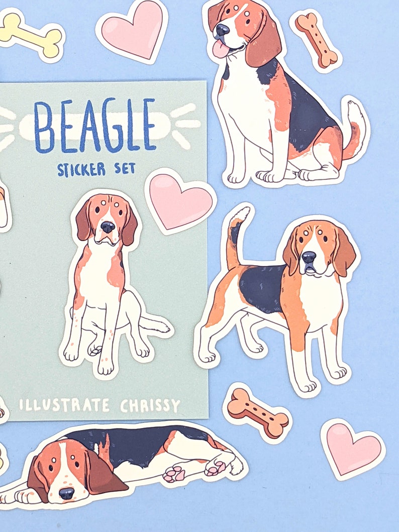 Beagle Sticker Set - Etsy