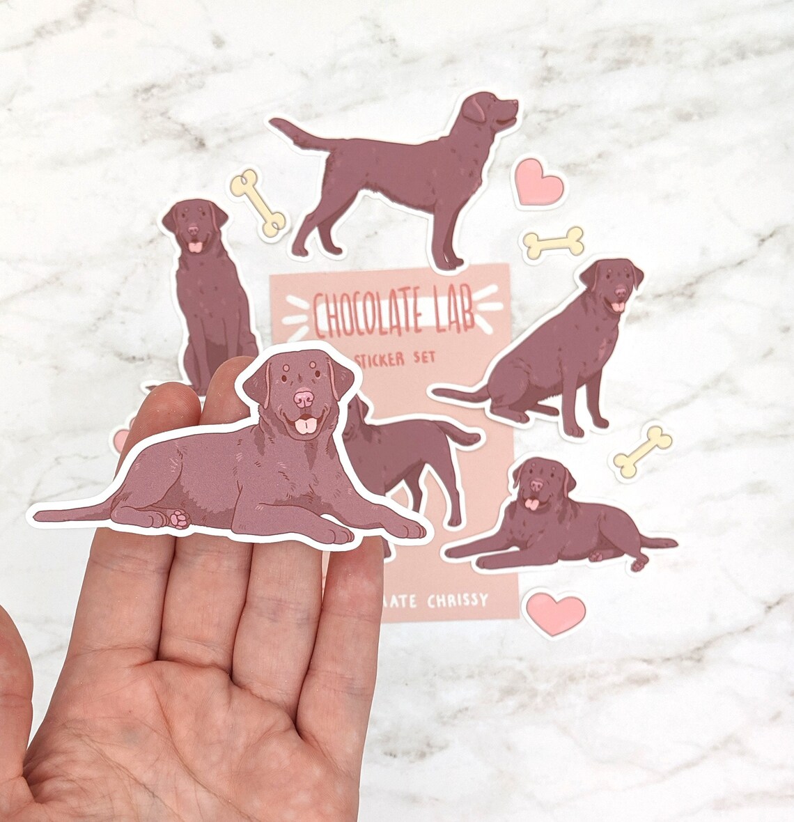 Chocolate Lab Stickers Cute Labrador Retriever Stickers Etsy