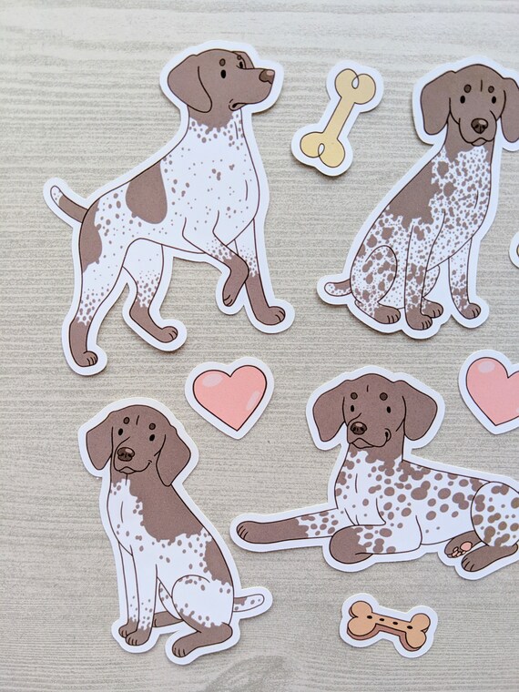 Cute German Pointer Stickers Short Hair Pointer Cute Dog Etsy
