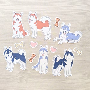 Husky Stickers - Dog Sticker Set