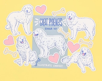 Great Pyrenees Stickers - Dog Stickers