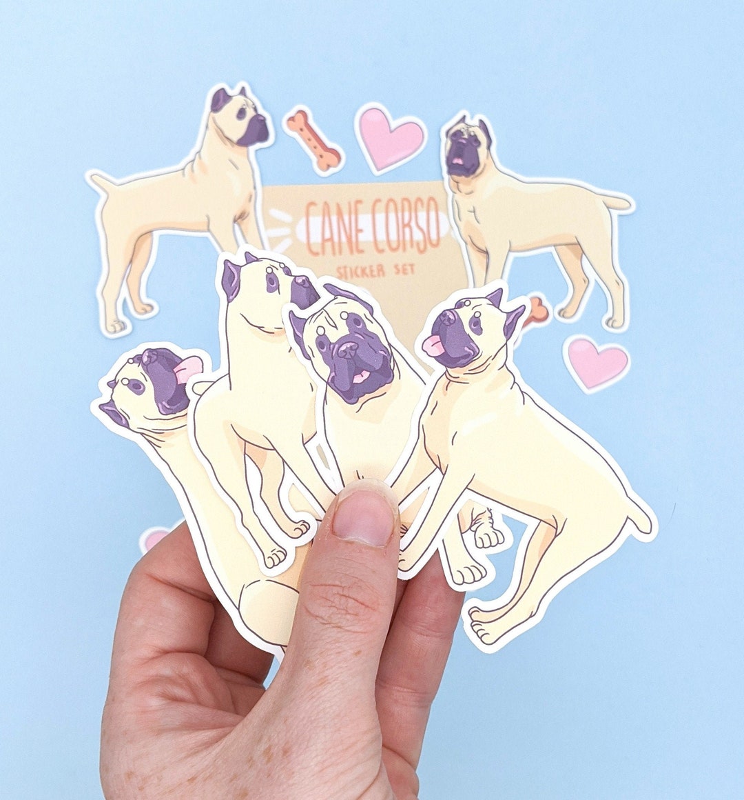 Cane Corso Stickers - Fawn Cane Corso Dog - Cute Dog Sticker Set - Etsy