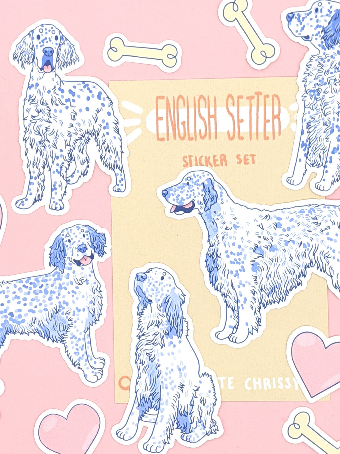 thumbnail image 2 of CafePress English Setter Sticker Square Bumper Sticker Car Decal 2 of 10