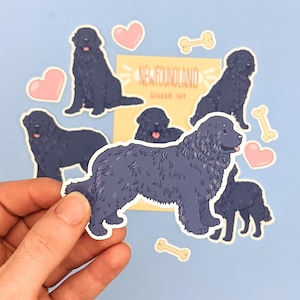 Zwarte Newfoundland-stickers