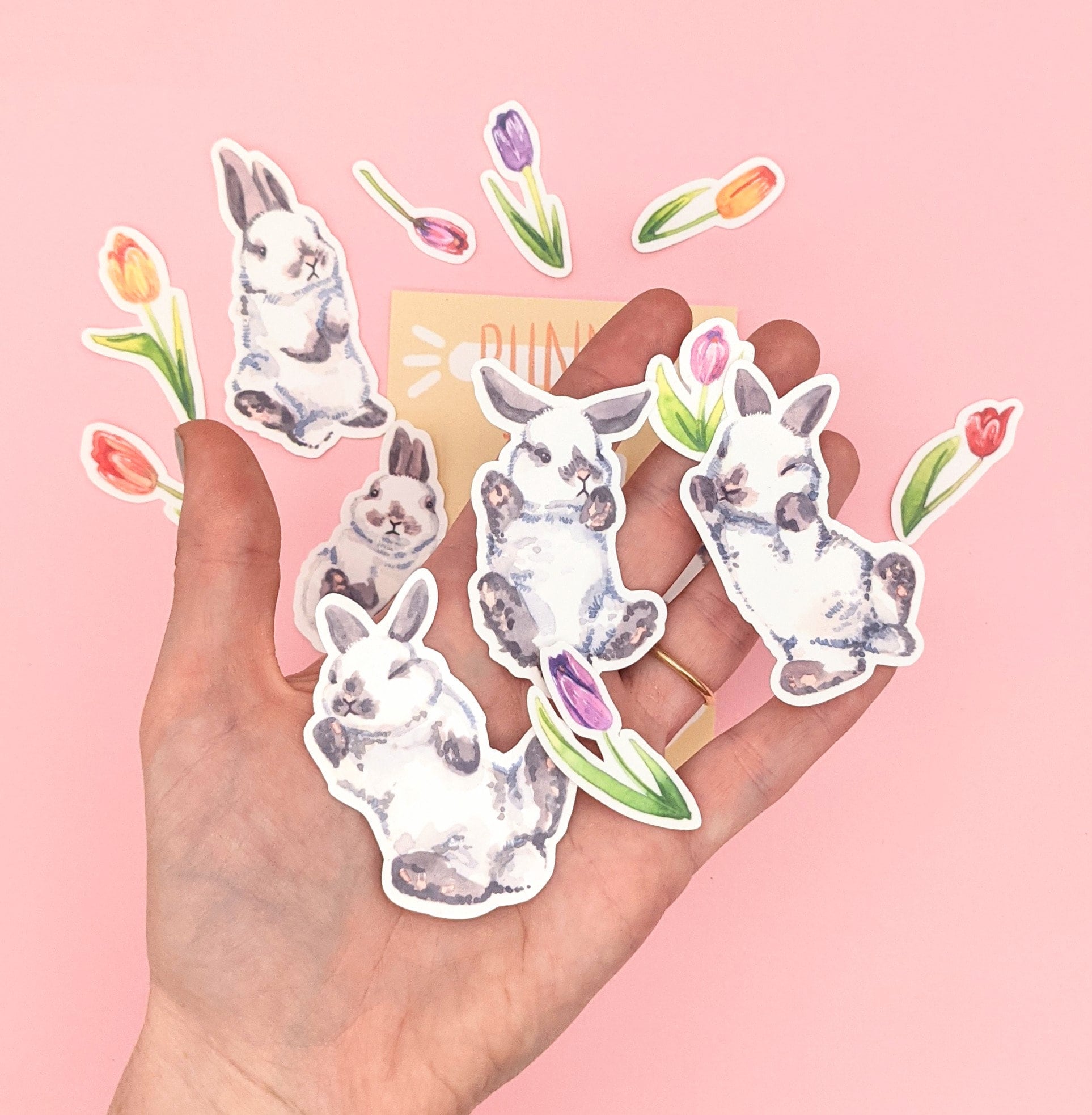 Spring Bonnie Sticker Bunny Sticker Set Spring Stickers Cute Stickers Easter | Etsy