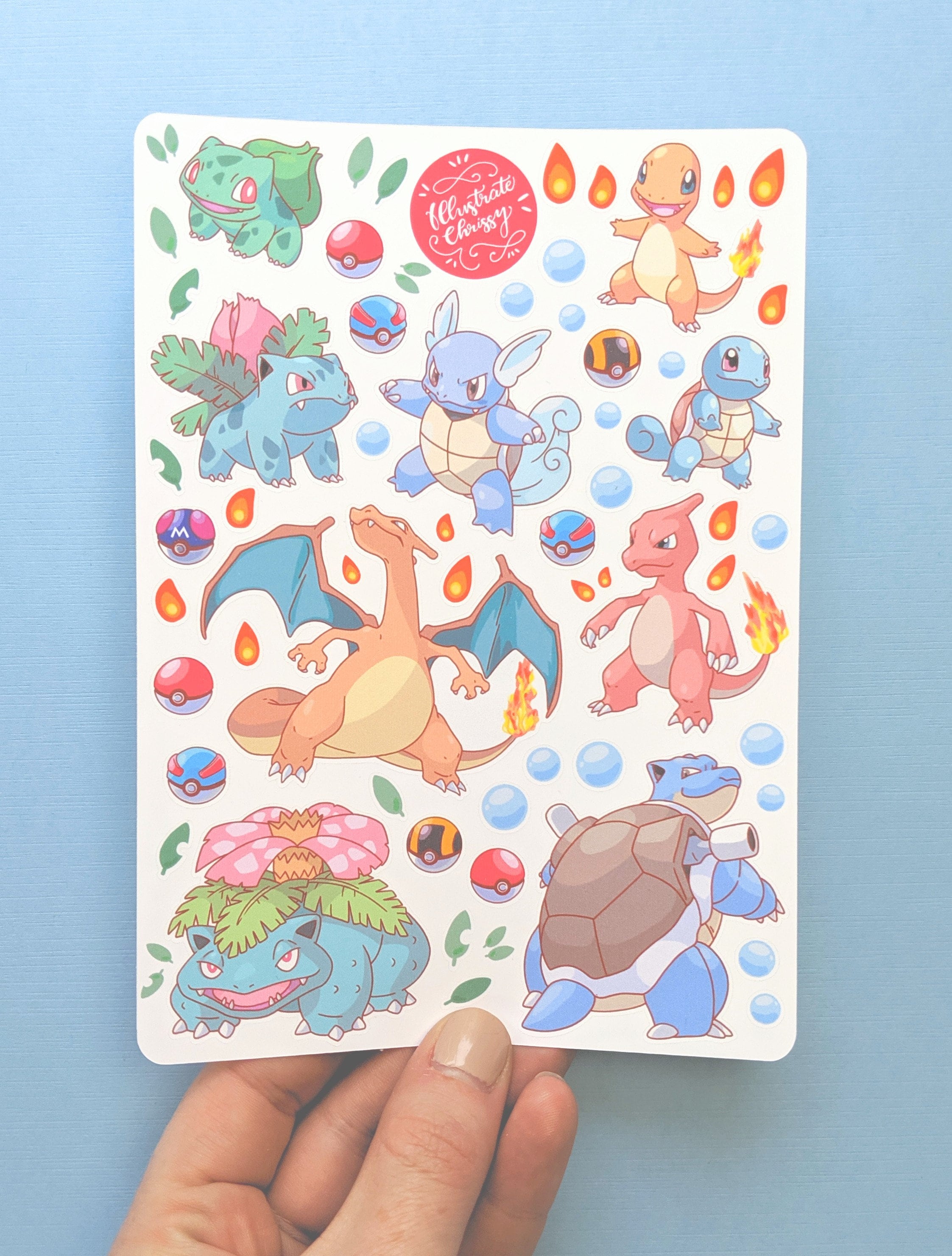 Pokemon Stickers Nintendo Sticker Set Pokemon Gifts Etsy