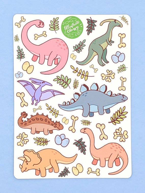 Buy Dino Stickers Dinosaur Sticker Sheet Cute Dino Sticker Dinosaur Party  Dino Party Favor Online in India 