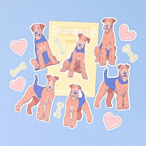 Airedale Terrier Stickers - Waterproof Sticker Set