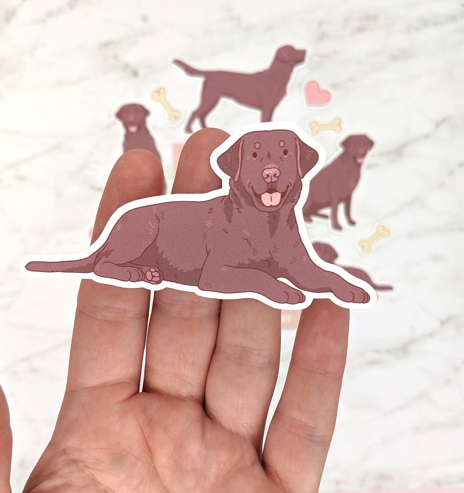 Chocolate Lab Stickers Cute Labrador Retriever Stickers Etsy
