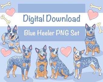 Blue Heeler Clip Art - Etsy
