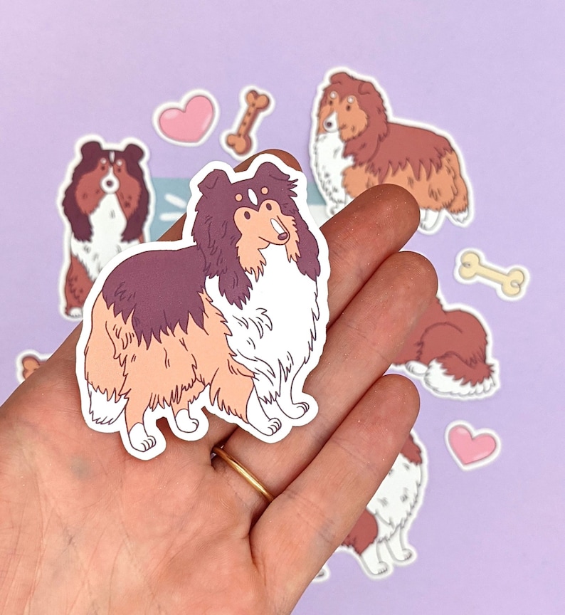 Dog Stickers Shetland Sheepdog Stickers Sheltie Sticker Set