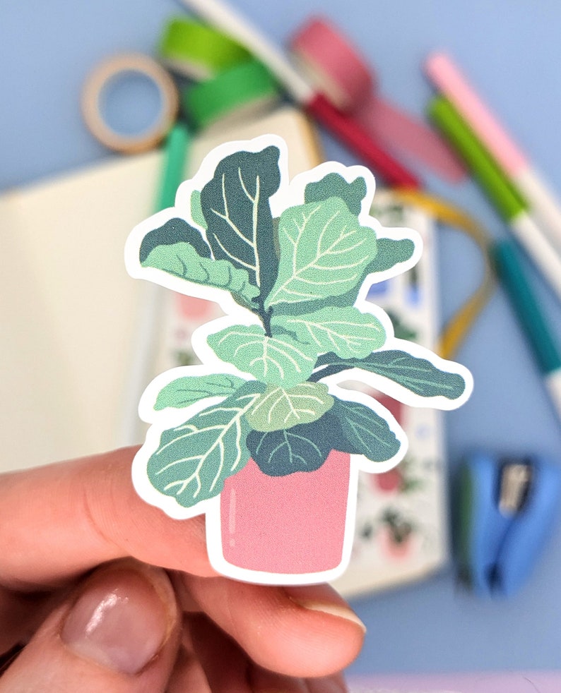 Houseplant Sticker Sheet Potted Houseplant Stickers imagem 5